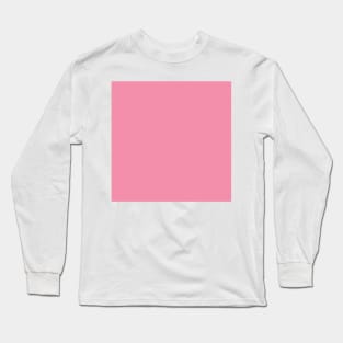 Solid watermelon Light Pink Monochrome Minimal Design Long Sleeve T-Shirt